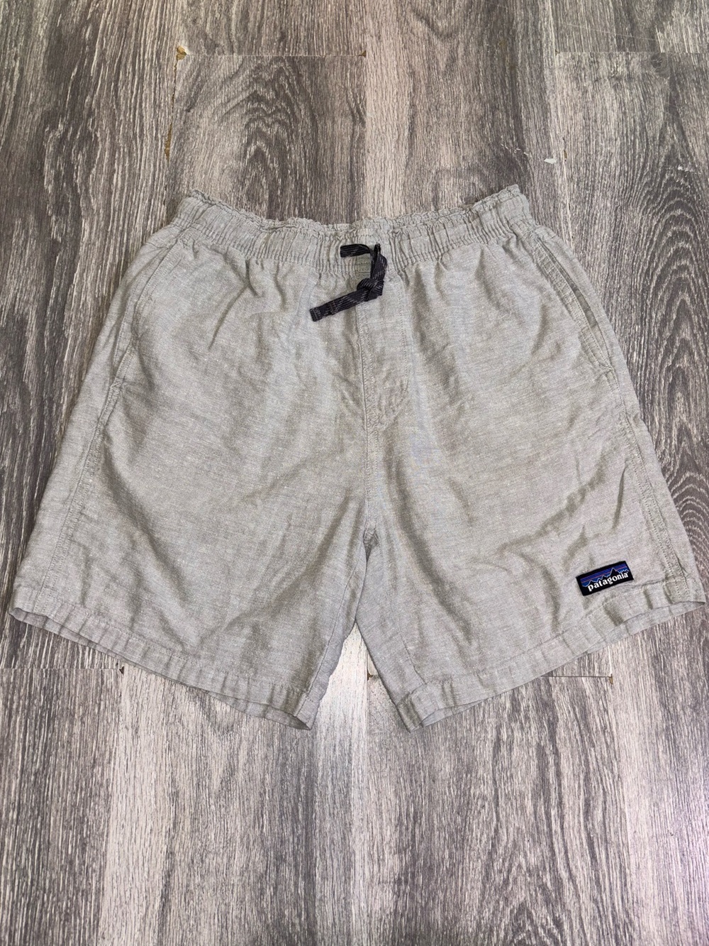 Patagonia Men's Heather Light Gray Elastic-Waist Drawstring Shorts